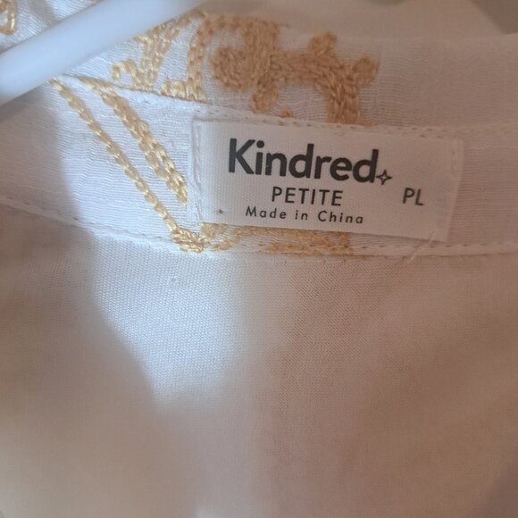 NWT Anthropologie Kindred Petite Women's Maxi Dress White Embroidery Size PL - Picture 9 of 16